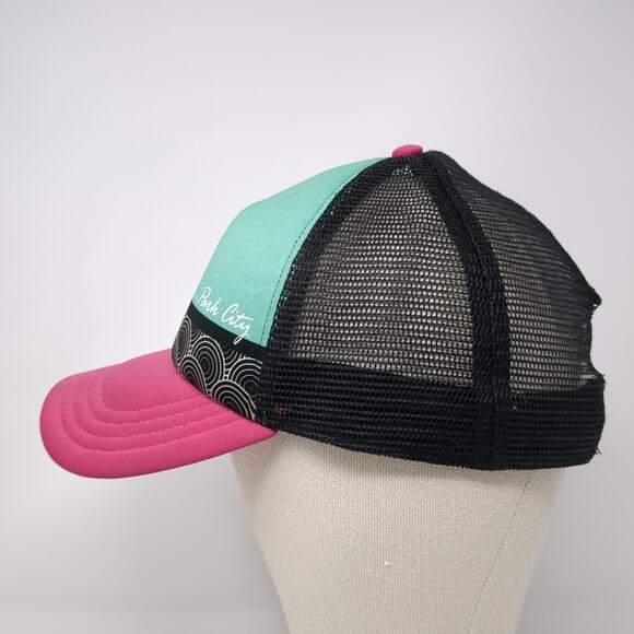 Park City Snapback Trucker Hat Multicolor One Size Adjustable Mesh Back Trick - Picture 3 of 8